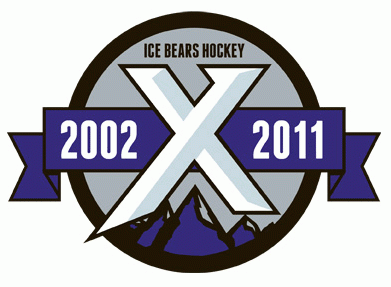 knoxville ice bears 2011 anniversary logo iron on transfers for T-shirts